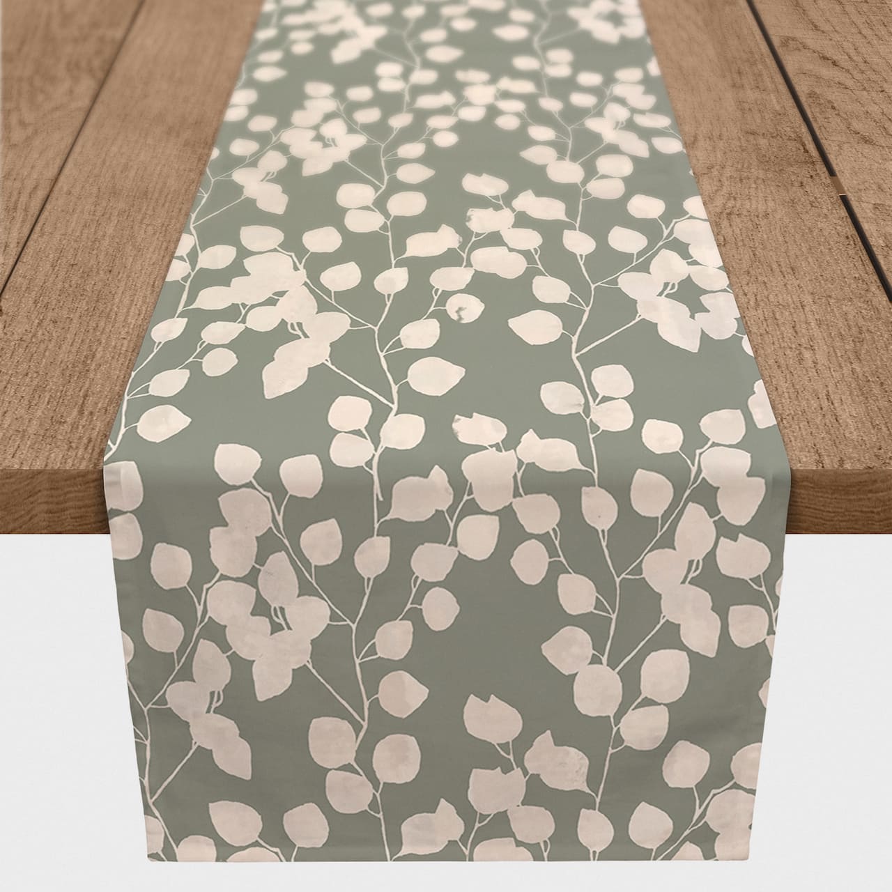 Sage Eucalyptus Cotton Twill Table Runner